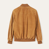 $6,350 Ivy Bomber L Lowered Suede Kidskin Jacket Pecan