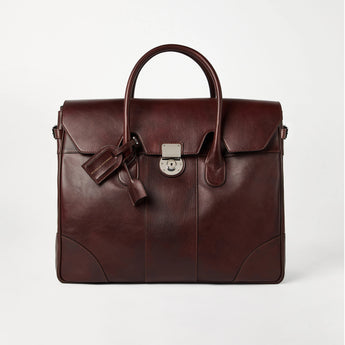 $5,300 Calfskin Boston Casual Bag Burgundy (C8457)