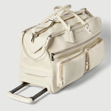 $8,450 Brunello Cucinelli Grained Calfskin Trolley Bag Ivory (C4212)