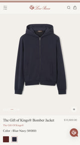 $10,800 Loro Piana L Hooded Bomber Jacket, The Gift Of Kings®