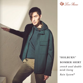 $21K Holburn Bomber Shirt M, L Stretched Virgin Wool Blackglama® Mink fur-lined