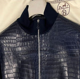 $185K Crocodile Leather Bomber Jacket 52 Bespoke
