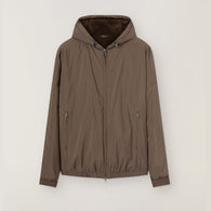 $11,250 Hooded Bomber Jacket M Technical Fabric - Beaver fur - Storm System®