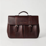 $5,450 Brunello Cucinelli Calfskin Briefcase Burgundy (C8457)