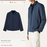 $17K Loro Piana Shirt-Bomber Jacket M Wind Stretch Storm System - Mink