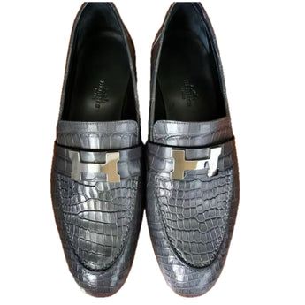 +16K Hermes Himalaya Croco Loafers 41