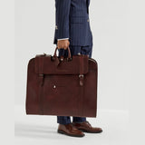 $7,100 Brunello Cucinelli Calfskin Suit Carrier garment Burgundy (C8457)