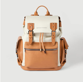 $5,600 Brunello Cucinelli Grained Calfskin & Cowhide City Backpack