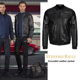 $140K STEFANO RICCI  Crocodile Leather Jacket 52