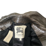 +$90K Burberry Prorsum 48 Crocodile Leather Trench Coat (US 38)