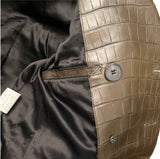 +$90K Burberry Prorsum 48 Crocodile Leather Trench Coat (US 38)