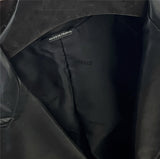$14K HERMES Black Leather Peak Lapel Blazer Jacket 48 Pristine Condition!