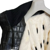 $300K HERMES Crocodile Pororus Jacket 50 detachable Ermine fur lining