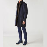 $18K Loro Piana M Sweater Coat Cashmere Double & Castorino Fur Navy blue