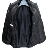 $14K HERMES Black Leather Peak Lapel Blazer Jacket 48 Pristine Condition!