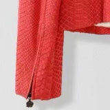 $40K BIJAN 50 Python Leather Biker Jacket - One Single Jacket in the World!