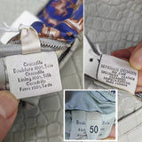 $190K HERMES 50 Crocodile Jacket Grayish Green