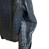 $85K Blue Alligator Jacket 50 Detachable Mink Lining & Collar