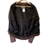 +$12K HERMES Cardigan Leather Sweater 48