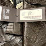 +$90K Burberry Prorsum 48 Crocodile Leather Trench Coat (US 38)
