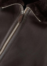 $12K Loro Piana L Leather Shearling Bomber Jacket "Peter"