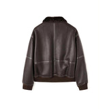 $12K Loro Piana L Leather Shearling Bomber Jacket "Peter"