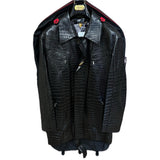 $160K ILDAN Black Crocodile Porosus Jacket 58