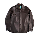 $9K Bruno Overshirt Vintage S Plongé Leather Shirt Jacket
