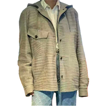 $110K HERMES Crocodile Hooded Jacket 50