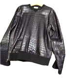 $125K HERMES Crocodile Multi-Zip Black Jumper 48