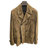 $9K TOM FORD 48 Double-Breasted Suede Jacket SS 2025