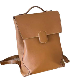 +$12K HERMES Flash Backpack Tan Taurillon Maurice Leather