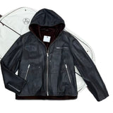 $35K HERMES Leather Hooded Jacket 56 Mink Fur-lined (fits smaller)