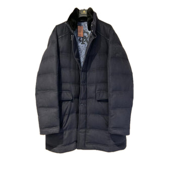 Cashmere Quilted Down Jacket 58 Removable Beaver fur Collar