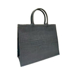 +$50,000 DIOR Crocodile Book Tote Medium blue grey bag