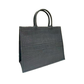 +$50,000 DIOR Crocodile Book Tote Medium blue grey bag