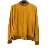 $6,350 Ivy Bomber L Lowered Suede Kidskin Jacket Pecan
