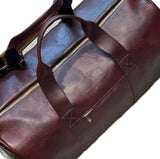 $5,300 Brunello Cucinelli Weekend Logo-Print Leather Duffle Bag