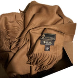 +$15K LORO PIANA 100% Vicuna Plaid Unito, Blanket (200 X 150 cm)