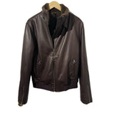 $25K SERAPHIN (HERMES leather maker) 46,48,52 Deerskin Biker Jacket Martens(Sable) fur