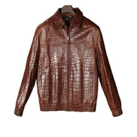 $160K ZILLI  IRONY Crocodile Porosus Jacket 52 Brown 