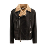 +$11K BRUNELLO CUCINELLI M Biker Leather Jacket Dark Brown