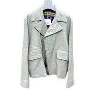$190K HERMES 50 Crocodile Jacket Grayish Green