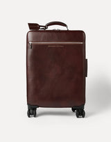 $7,200 Brunello Cucinelli Calfskin Carry-On Suitcase Burgundy ((C8457)