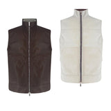 $5,800 Leather Gilet M Reversible