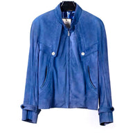 $13K NAJA 54, 56  Calf Suede Jacket,  Blue Horizon