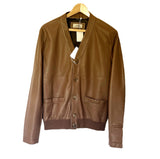 +$12K HERMES Cardigan Leather Sweater 48