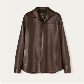 $9K Bruno Overshirt Vintage S Plongé Leather Shirt Jacket