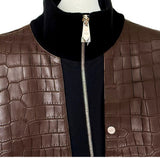 $80K HERMES Crocodile Porosus Gilet 54 Moka brown Vest