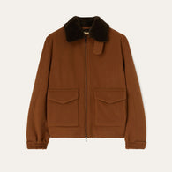+$22K Kilya Aviator Bomber Jacket Vicuna L removable Mink-fur-Collar